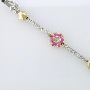 Diamond Bracelet .65TDW 1.62PS Two Tone Gold
